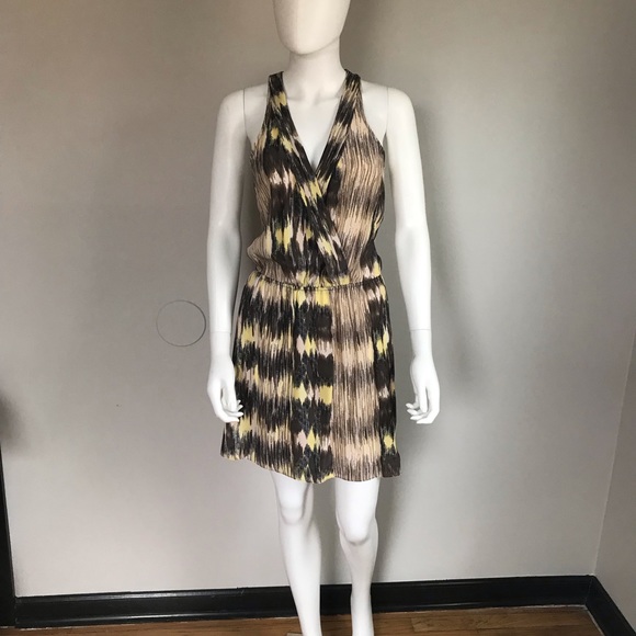 Parker Silk Print Sleeveless Mini Dress - Picture 1 of 8